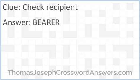 check recipients crossword clue